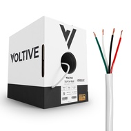 Voltive 16/4 Speaker Wire - 16 AWG/Gauge 4 Conductor - UL Listed in Wall Rated (CL2/CL3) - Oxygen-Fr