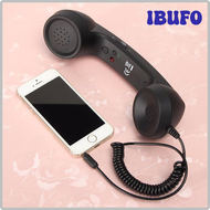 IBUFO เครื่องรับโทรศัพท์โทรศัพท์ย้อนยุค3.5มม. หูฟังโทรศัพท์มือถือหูฟังคลาสสิกแบบพกพา IPad/ Samsung PC