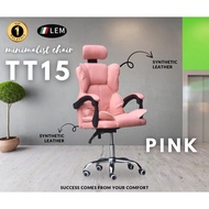 *KERUSI PEJABAT* KEMILNGTT-7 / TT-11 / TT-12 / TT-13 / TT-15 PU Leather High Back Mesh Home Office C