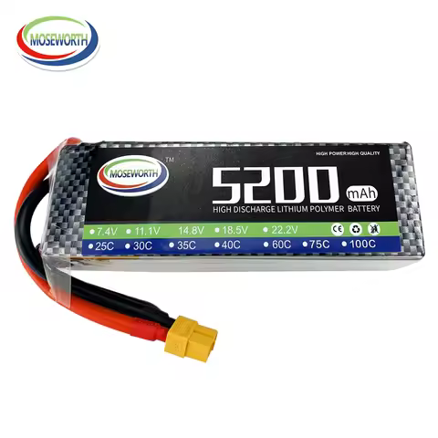 Moseworth 5S 18.5V 3300 4200 5200 6000mAh RC LiPo Battery For RC Car Truck Airplane Drone Helicopter
