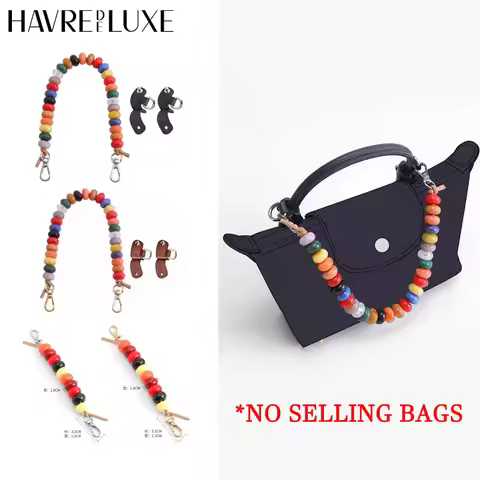 HAVREDELUXE Beaded Decorative Chain For Longchamp Mini Bags Into Colorful Handheld Non Destructive M
