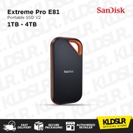 SanDisk Extreme Pro E81 USB 3.2 Gen 2x2 External Portable SSD (1TB/2TB/4TB)