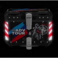 Motorcycle Aluminum Alloy Tail Box Trunk Large Capacity Motorcycle Toolbox Large Luggage Universal B