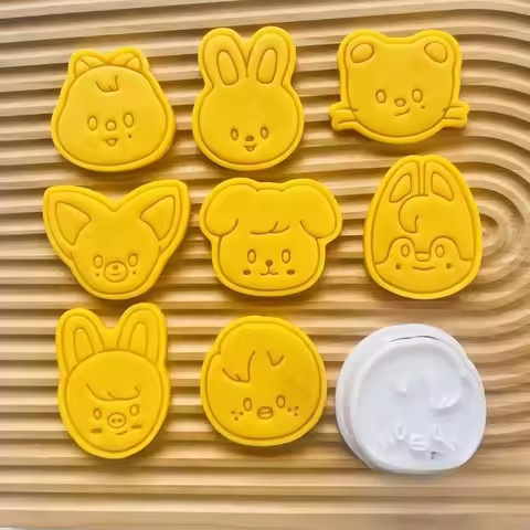New SKZOO Stay Kid Creative Cute Cartoon Cookie Cutters Polymer Clay Molds Bang Chan Lee Minho Han J
