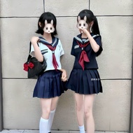 Sailor uniform High quality JK uniform with blue JK short skirt