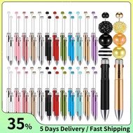 50Pc Plastic Beaded Pens Beadable Pens 4-In-1 Beaded Ballpoint Pens Making Graduation Supplies A