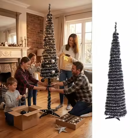 Full-Shaped Artificial Christmas Tree Lush Silhouette Reusable Xmas Tree Creative Durable Material H