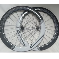 Princeton 700C Center lock HUB disc brake carbon fiber wheel set white logo