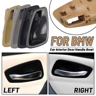 ABS Carbon Fiber Black Car Interior Door Handle Bowl Trim Cover Decoration Sticker For BMW 3 Series E90 E91 E92 E93 2005