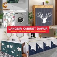 🔥READY STOCK🔥Langsir kabinet dapur velco tape Kitchen cabinet curtain skirt Table Top Tabir/tirai langsir table skirt curtain waterproof Skirting