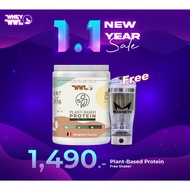 PLANT-BASED BY WWL-7 Types Of PLANT Protein & Superfoods-1 Bottle Size 1000 Grams + Blender Glass ma