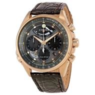 [TimeYourTime] Citizen Eco-Drive AV0063-01H Chronograph Crocodile Leather Sapphire Alarm Watch