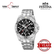 Festina F20445/3 Multifunction Silver Stainless Steel Strap Watch For Men