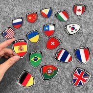 3d World National Flag Sticker Reflective For Small Motorcycles 4-5cm
