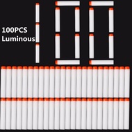 100Pcs Fluorescence Toy Gun Luminous Bullets for Nerf Series Blasters Refill Clip Darts EVA Soft Bullets Glow In The Dark