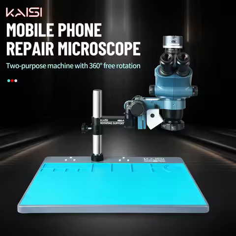 KAISI 36565A M&P professional trinocular microscope 7-50x magnification 360° rotating stand high-def