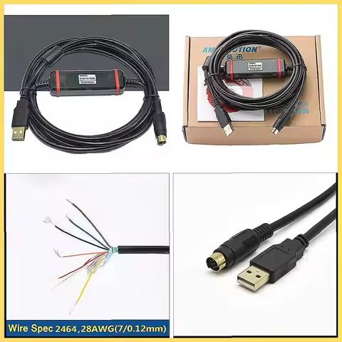 RCM-101-USB PLC Debugging Cable for IAI Electric Cylinder Driver ACON/PCON/SCON, CNC Programming Cab