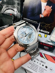 CASIO G-SHOCK Full Metal นาฬิกาข้อมือผู้ชายสายสายสแตนเลส GM-2110D series รุ่น GM-2110D-2A สินค้าขอบแ