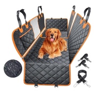 [On Sale!]Car Seat Cover, Waterproof Scratchproof Hammock w/ 4 Bags Side Flaps, Washable Nonslip Bac