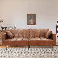 LOFT LIVING MEGAN 3 Seater Vintage Style Retro design Sofa Bed-Vintage Brown