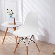 1/4/6pcs Solid Color Elastic Milk Silk Eames Chair Covers For Home Bedroom Living Room Dining Room E