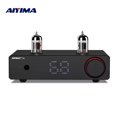 AIYIMA Audio T20 Tube Preamplifier Full Balanced XLR/RCA Output Stereo Preamp with DAC AMP 12V Trigg