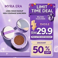 MYRA ERA Bedak Cushion 3-in-1 Cushion Foundation SPF50+ High Coverage Full Coverage 12H Long Wear Sk