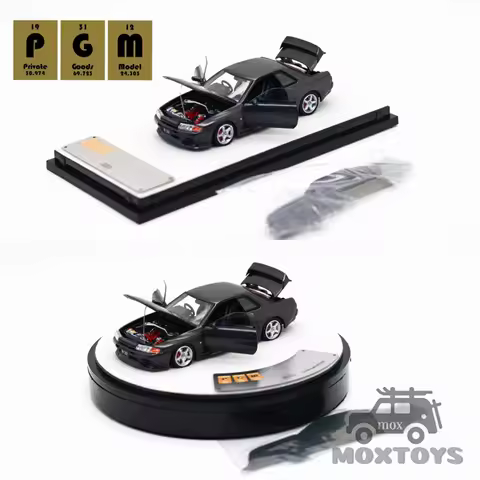 PGM 1:64 R32 Metallic Grey Full Open Car doors /hood Can be opened & closed Limited999 Diecast Model