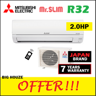 Mitsubishi Electric 2hp Air Conditioner MS-JR18VF R32 Gas 2.0hp Air Cond MR SLIM (7 Year Warranty) Aircond