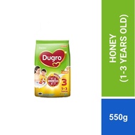 Dumex Dugro Step 3 Honey Growing Up Formula 1-3 Years (550g) (Susu, Milk Powder, 奶粉)
