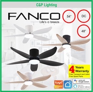 (Installation Prom) Fanco Rito 5 48" / 54" Smart Wifi 5 Blades DC Ceiling Fan With LED