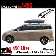 Taka Carbon Look Md-490 Ultra Slim Roofbox with Roof Rack and FReeGift
