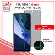 YITAI - Glow In The Dark Tempered Glass Spy Infinix Note 10 10 Pro