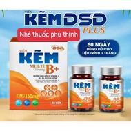 Kẽm DSD multi B gingseng nguyên hộp 2 lọ tổng 60 viên (mẫu mới date mới)