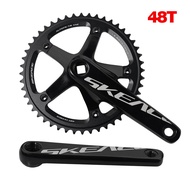 SKEACE 48T/49T Aluminum Alloy Bicycle Crank Set 144BCD Single Speed Crank Chain Wheel 165mm Crank Ro