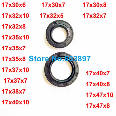 1pc 2Pcs TC Nitrile NBR Skeleton Shaft Seal Rubber Gasket Oil Ring 17x32x5 17x32x7 17x32x8 17x35x8 1