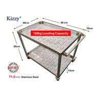 KIZZY 2 Tier Stainless Steel Heavy Duty Trolley