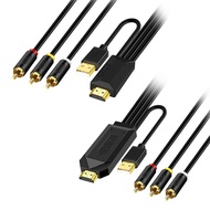 AV-HDMI Cable, HDMI-AV Adapter Cable 1080P AV Transmission