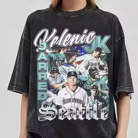 Jarred Kelenic Retro Baseball Tee 90s Vintage Shirt Bootleg Style Rap Player Fans 4425MD62