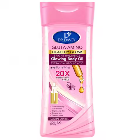 200ml DR.DAVEY GLUTA-AMINO BODY OIL Skin Care Oil Moisturizes and Nourishes the Skin, Large Volume W