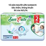 Sunmate Adult Diapers Super Thin, Absorbent, Plus Pieces Size M / XL