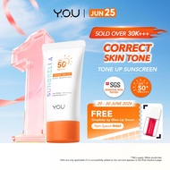 YOU TOP 1 Tone Up Sunscreen Sunbrella Elixir SPF 50+ PA++ Extra Natural Glow Non-Sticky 40ml Sunbloc