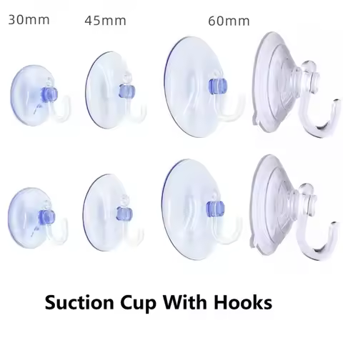 Suction Cup With Hooks Vacuum Sucker Hooks for Shower Window Glass Suction Cup Hangers Reusable for 