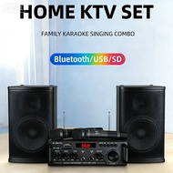 4000W Amplifier Karaoke Speaker With MIC Set 6.5 inch 2.0 CH Amplifier Bluetooth Hifi System Home KT