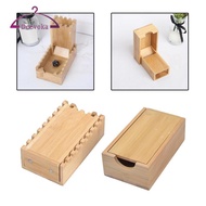 [Amleso2] Bamboo Dice, Collapsible Dice Box, Wooden Rolling Box, Dice Tray for Board