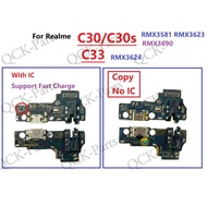 For Realme C30 C30s C33 USB Charging Port Board Charger Dock Connector Flex Cable Replacement