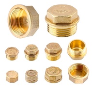 【XS22】G1"1/4"1/8"3/8"1/2"3/4"G2" BSP Female Threaded Brass Pipe Hex Head Brass Stopper End Cap Plug 