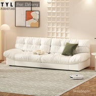 TYL | Cloud Sofa Living Room Straight Row Double Three-Seat Fabric Sofa X9JV