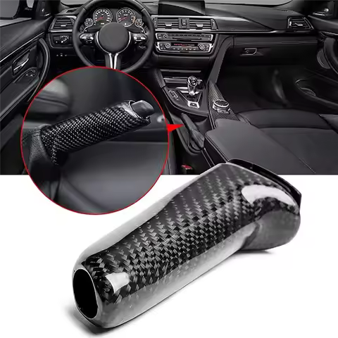 Car Handbrake Brake Handle Cover For BMW E46 E90 E92 F30 F32 F80 BK Fits Most Of The BMW Models With