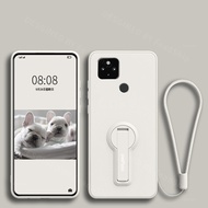 Silicone lỏng trường hợp cho Google Pixel 5 pixel 5A pixel5 Bìa mềm Ốp điện thoại có giá đỡ Khung gi